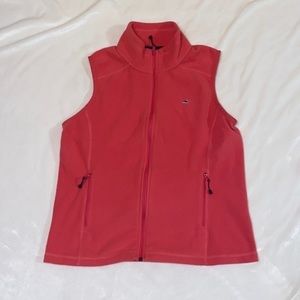 Vineyard Vines Fleece Zip Up Vest Women’s Size M Polyester Whale Logo
